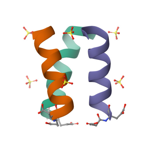 Rcsb Pdb Kyc Crystal Structure Of A De Novo Designed Trimeric