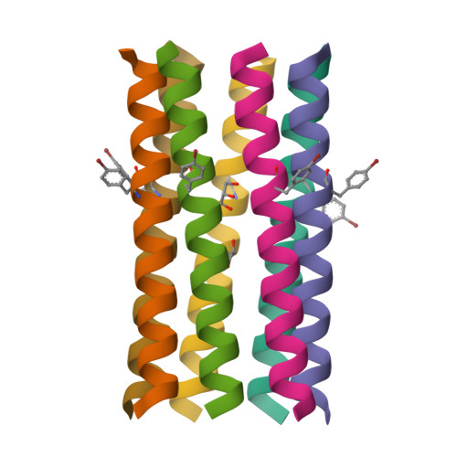 Rcsb Pdb Nfp A Heptameric Barrel State Of A De Novo Coiled Coil