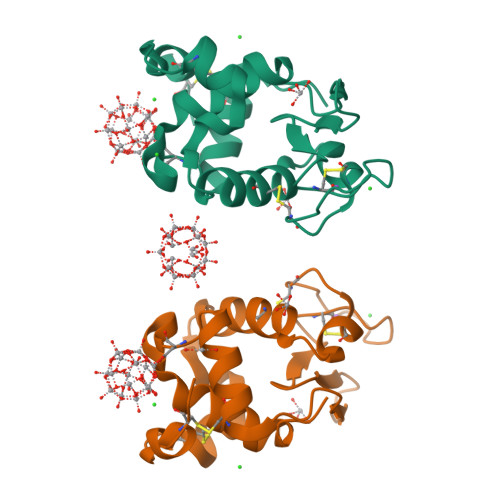 RCSB PDB 9EX2 X Ray Structure Of A Polyoxidovanadate Lysozyme Adduct