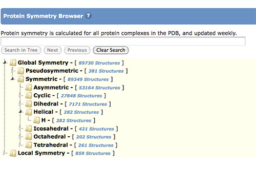 The new Protein Symmetry Browser