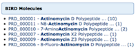 Autosuggestions from a Simple Search for actinomycin