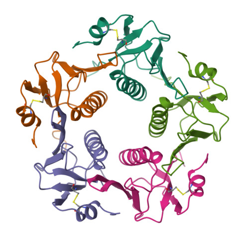 RCSB PDB - 1B44: CRYSTAL STRUCTURE OF THE B SUBUNIT OF HEAT-LABILE ...