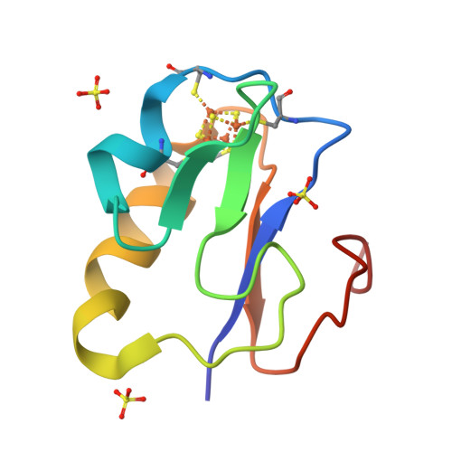 RCSB PDB - 1IR0: OXIDIZED [4Fe-4S] FERREDOXIN FROM BACILLUS ...