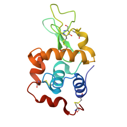 RCSB PDB - 1JJ3: CRYSTAL STRUCTURE OF MONOCLINIC LYSOZYME GROWN AT PH 4.6