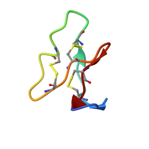 Rcsb Pdb Jjz Refined Structure And Disulfide Pairing Of The Kalata B Peptide