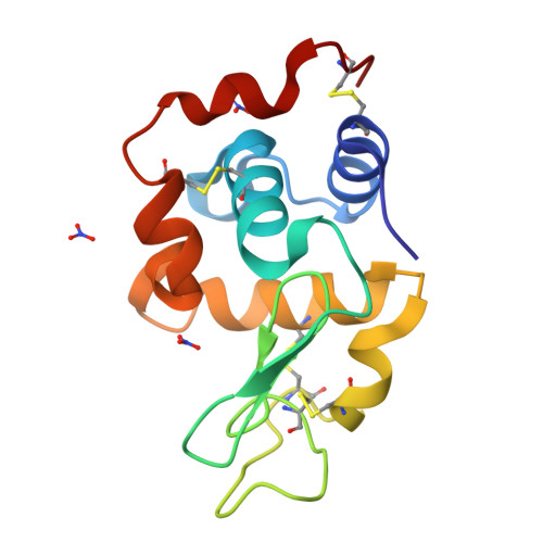 RCSB PDB - 1LJF: CRYSTAL STRUCTURE OF MONOCLINIC LYSOZYME GROWN IN ...