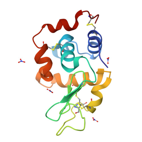 RCSB PDB - 1LJJ: CRYSTAL STRUCTURE OF MONOCLINIC LYSOZYME GROWN IN ...