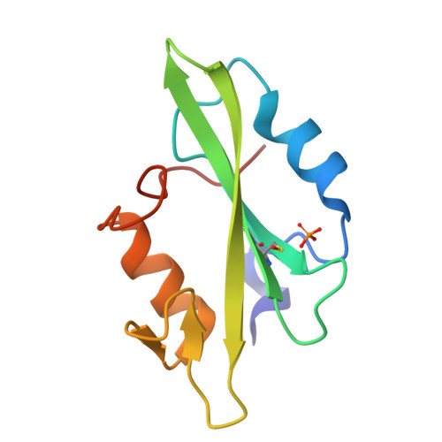 RCSB PDB - 1O4C: CRYSTAL STRUCTURE OF SH2 IN COMPLEX WITH PHOSPHATE.