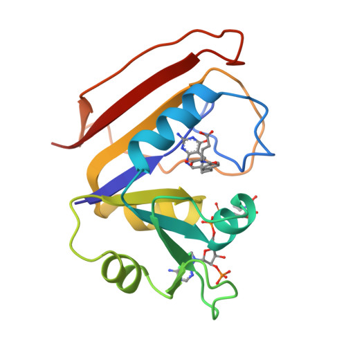 RCSB PDB - 1RC4: DIHYDROFOLATE REDUCTASE COMPLEXED WITH 5,10 ...