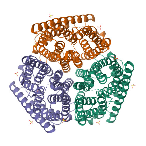 RCSB PDB - 1XQE: The mechanism of ammonia transport based on the ...