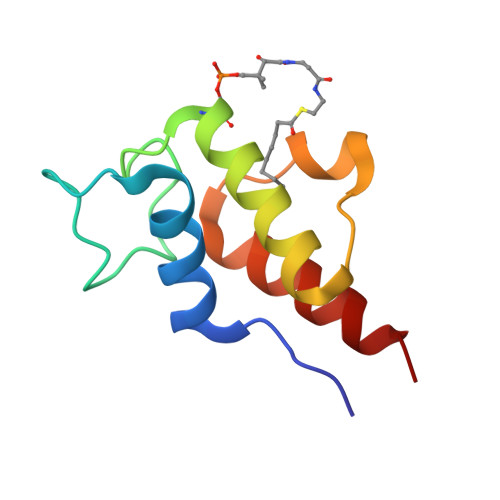 RCSB PDB - 2KGC: NMR Solution Structures of octanoyl ACP (a non-natural ...