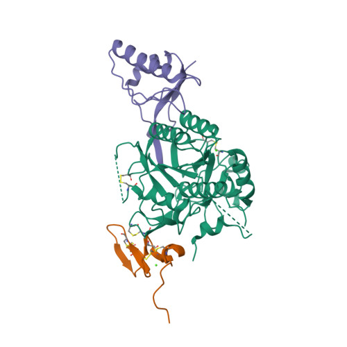 RCSB PDB - 2W2Q: PCSK9-deltaC D374H mutant bound to WT EGF-A of LDLR