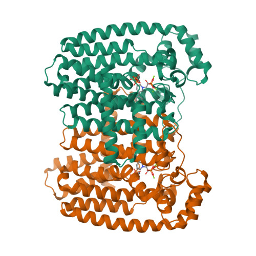 Rcsb Pdb 3icm Trypanosoma Cruzi Farnesyl Diphosphate Synthase Homodimer In Complex With 6620