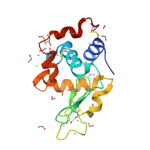 RCSB PDB - 3RW8: Crystal structure of lysozyme in 40% ethanol