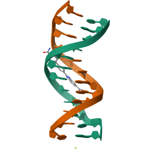 RCSB PDB - 3U08: Crystal structure of DB1963-D(CGCGAATTCGCG)2 complex ...