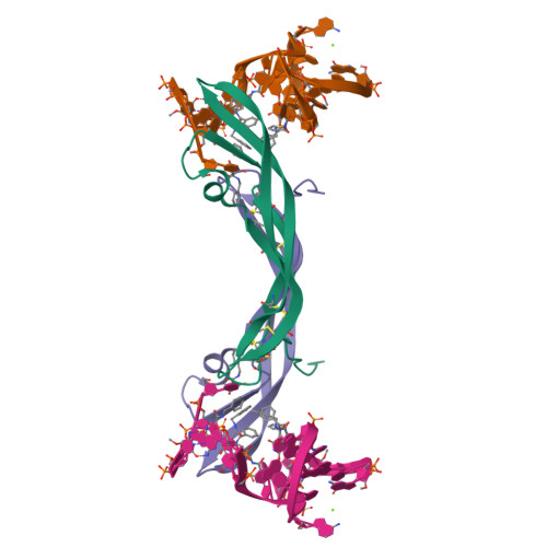 RCSB PDB - 4HQU: Crystal structure of human PDGF-BB in complex with a ...