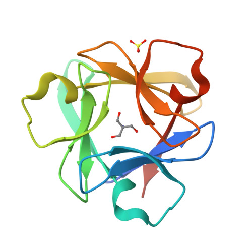 RCSB PDB - 4QKS: Crystal Structure of 6xTrp/PV2: de novo designed beta ...