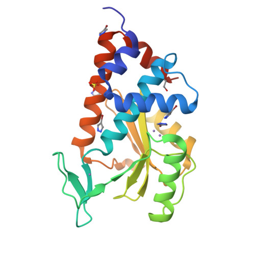 RCSB PDB - 5CXR: Influenza endonuclease complexed with 4-bromopyrazole