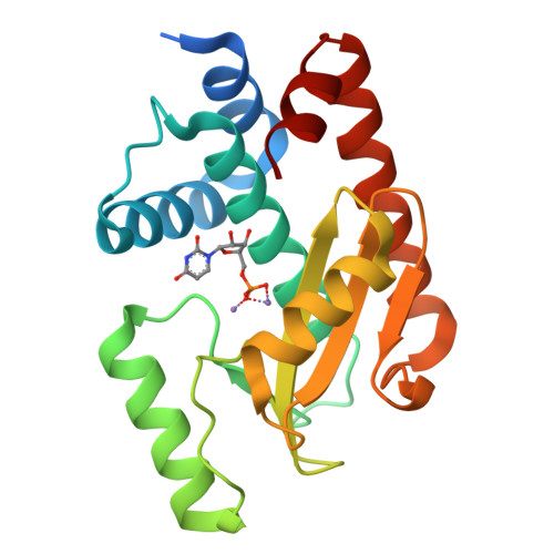 RCSB PDB - 5DEB: 2009 H1N1 PA endonuclease mutant E119D in complex with ...