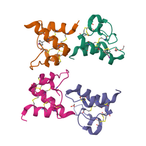 RCSB PDB - 5E5T: Quasi-racemic snakin-1 in P1 after radiation damage