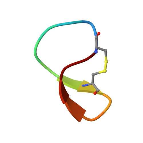 RCSB PDB - 6BEU: Solution structure of de novo macrocycle design14_ss