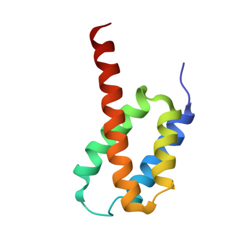 RCSB PDB - 6CGH: Solution structure of the four-helix bundle region of ...