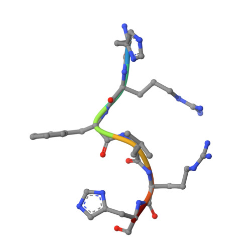 RCSB PDB 6CXQ HRFLRH peptide NMR structure in the presence of CO2