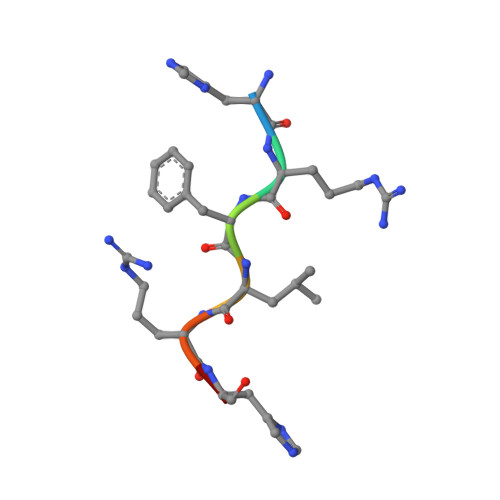 RCSB PDB 6CXR HRFLRH peptide NMR structure in the presence of