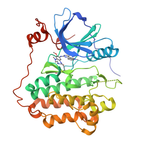 RCSB PDB 6JX4 Crystal Structure Of EGFR 696 1022 T790M In Complex With AZD9291 Prepared By