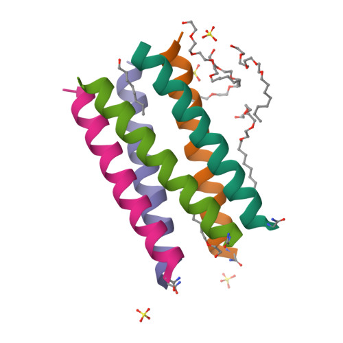 RCSB PDB - 6MCT: A designed pentameric membrane protein stabilized