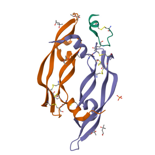 RCSB PDB - 6ZBR: VEGF-A 13:107 crystallized with 4C bicyclic peptide