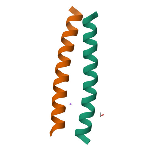 RCSB PDB - 7Q1R: A de novo designed homo-dimeric antiparallel coiled ...