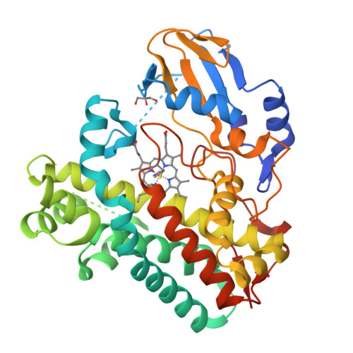 RCSB PDB - 7TTQ: P450 (OxyA) from kistamicin biosynthesis 