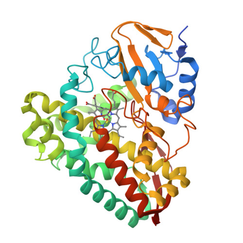 RCSB PDB - 7TZN: The crystal structure of WT CYP199A4 bound to 4 ...