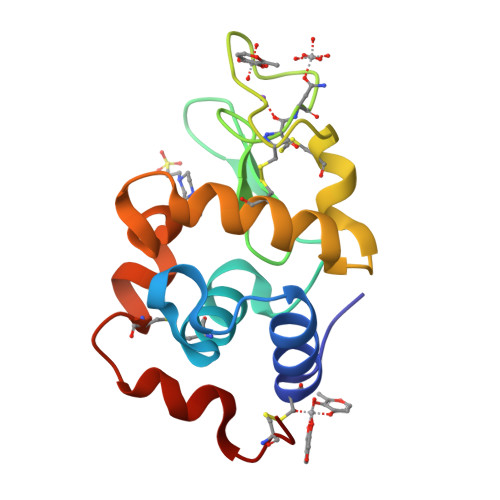 RCSB PDB - 8AJ3: X-ray structure of lysozyme obtained upon reaction ...