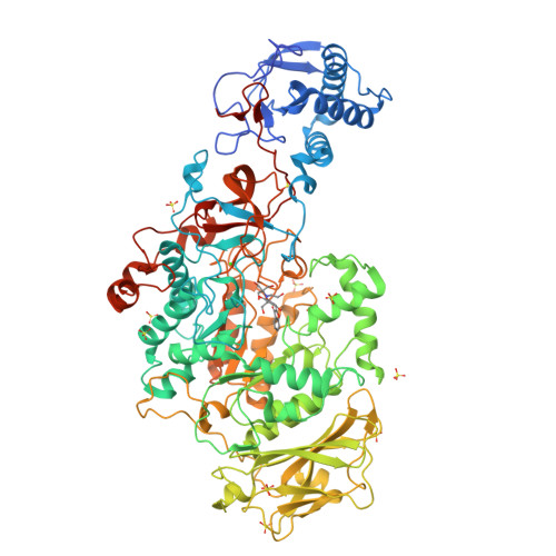 RCSB PDB - 8FG8: Catalytic domain of GtfB in complex with inhibitor 2 ...