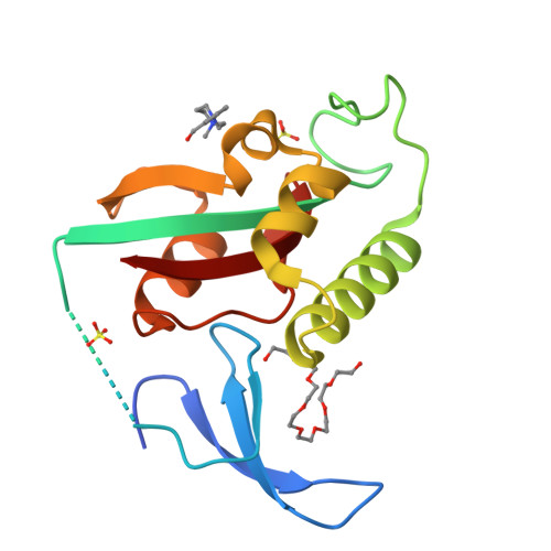 RCSB PDB - 9KEB: Crystal structure of the PIN1 and fragment 24 complex.