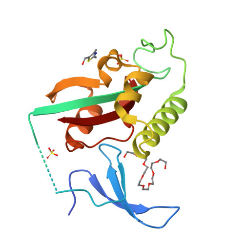 RCSB PDB - 9KXP: Crystal structure of the PIN1 and fragment 33 complex.