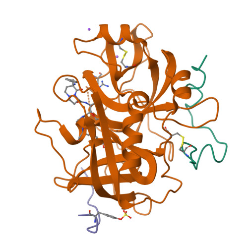 Rcsb Pdb 1a61 Thrombin Complexed With A Beta Mimetic Thiazole Containing Inhibitor