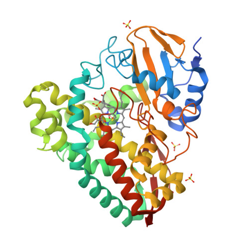 Rcsb Pdb 4egm The X Ray Crystal Structure Of Cyp199a4 In Complex With 4 Ethylbenzoic Acid