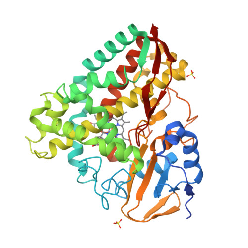 Rcsb Pdb 4egm The X Ray Crystal Structure Of Cyp199a4 In Complex With 4 Ethylbenzoic Acid