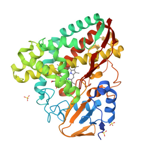 Rcsb Pdb 4egm The X Ray Crystal Structure Of Cyp199a4 In Complex With 4 Ethylbenzoic Acid