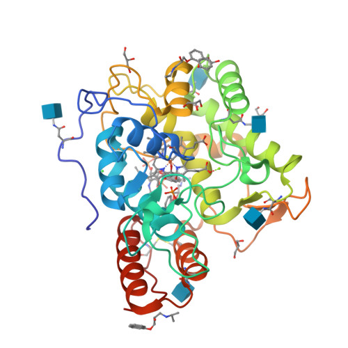 Rcsb Pdb 6ekz Direct Evolutioned Unspecific Peroxygenase From Agrocybe Aegerita In Complex With Propranolol