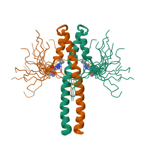 Rcsb Pdb 6evq Solution Nmr Structure Of Eb1 C Terminus 191 260 With A Small Molecule Bound Into The Sxip Binding Site