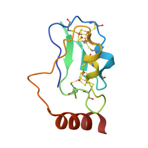 Rcsb Pdb 2fgo Structure Of The 2 4fe 4s Ferredoxin From Pseudomonas Aeruginosa