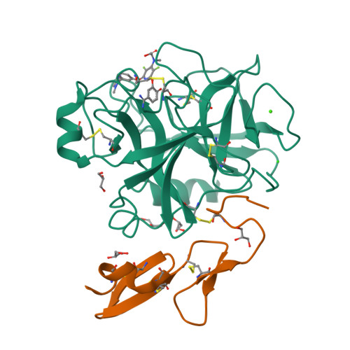 Rcsb Pdb 1fjs Crystal Structure Of The Inhibitor Zk 807834 Ci 1031 Complexed With Factor Xa