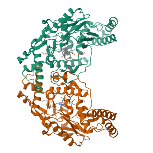 Rcsb Pdb 5g69 Structure Of Bacillus Subtilis Nitric Oxide Synthase In Complex With 7 2 3 Fluorobenzylamino Ethyl Quinolin 2 Amine