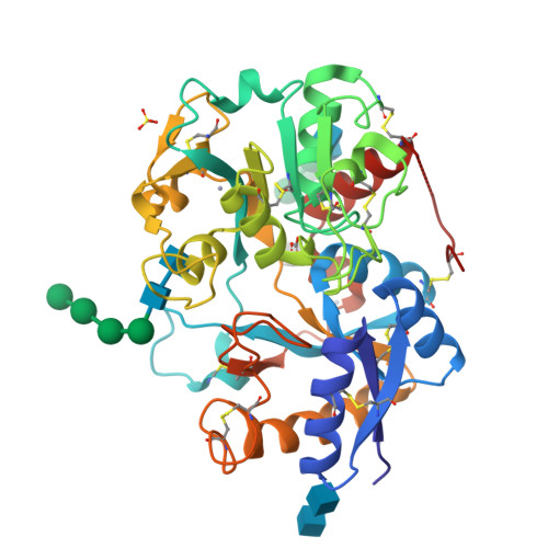 Rcsb Pdb 2g93 Ligand Recognition Site In C Lobe Of Lactoferrin Crystal Structure Of The Complex Of C Lobe Of Bovine Lactoferrin With Methyl Alpha D Mannopyranoside At 1 9 A Resolution