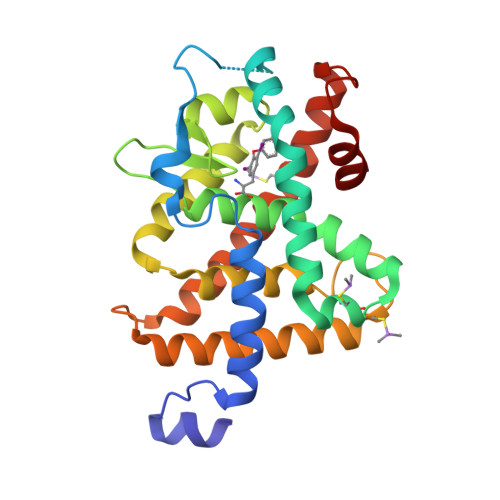 Rcsb Pdb 3gws Crystal Structure Of T3 Bound Thyroid Hormone Receptor