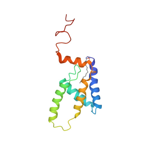 Rcsb Pdb 2lpy Solution Structure Of The M Pmv Myristoylated Matrix Protein